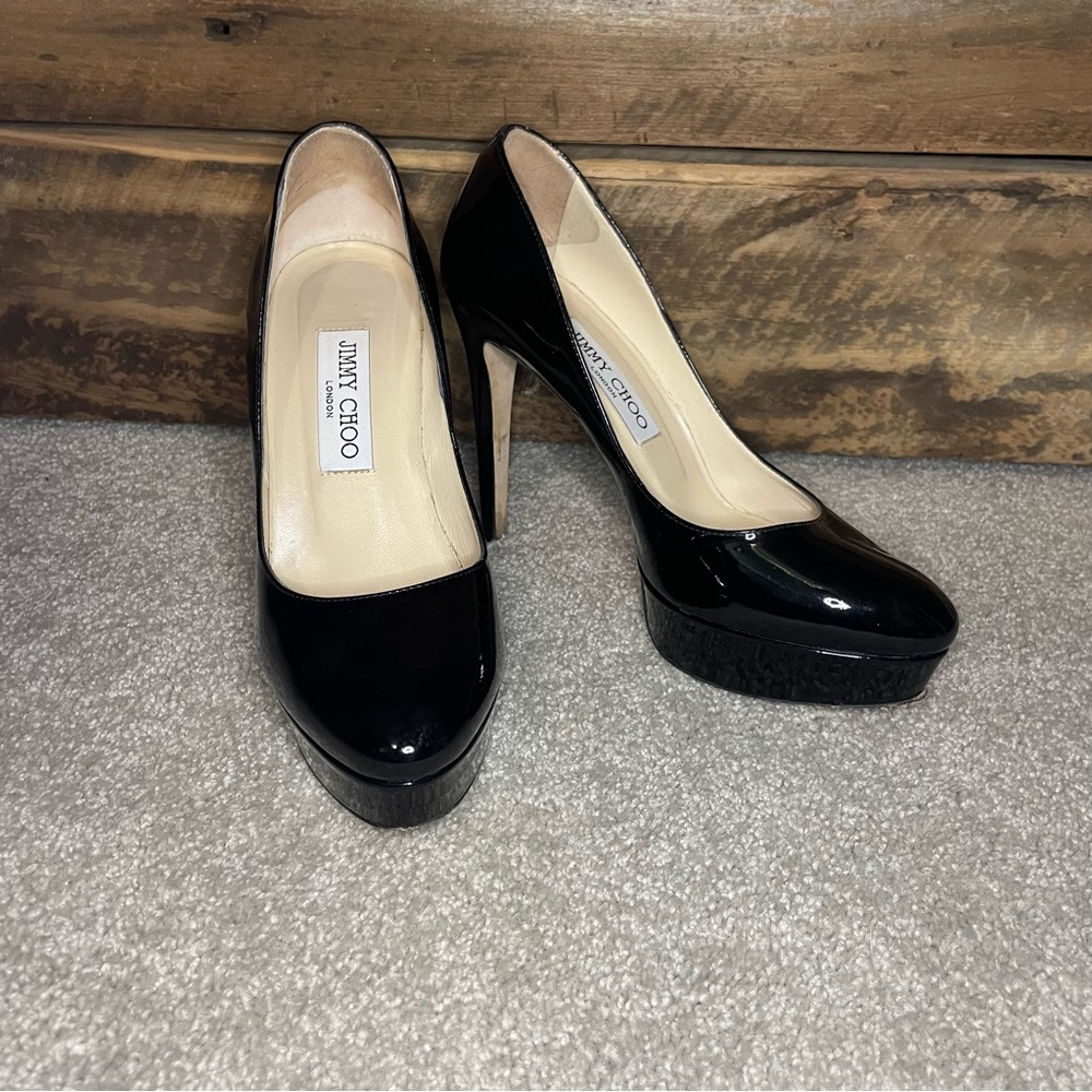 Black Patent Leather Jimmy Choo Heels